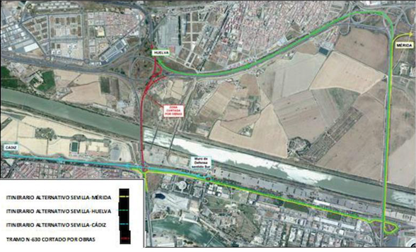 El runrún: La A-49, cortada en el 'mejor' momento