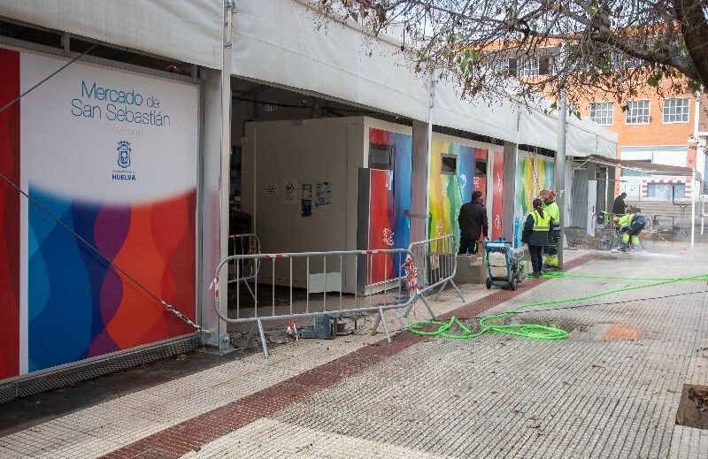 Finalizan las obras de refuerzo en la red de saneamiento del Mercado provisional de San Sebastián