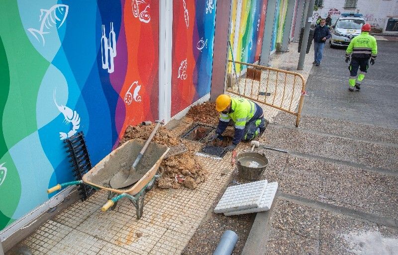 Finalizan las obras de refuerzo en la red de saneamiento del Mercado provisional de San Sebastián
