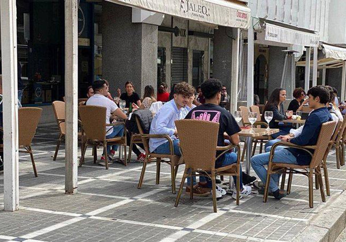 Terrazas en Pablo Rada, en Huelva capital