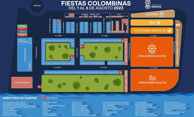 Mapa del recinto ferial