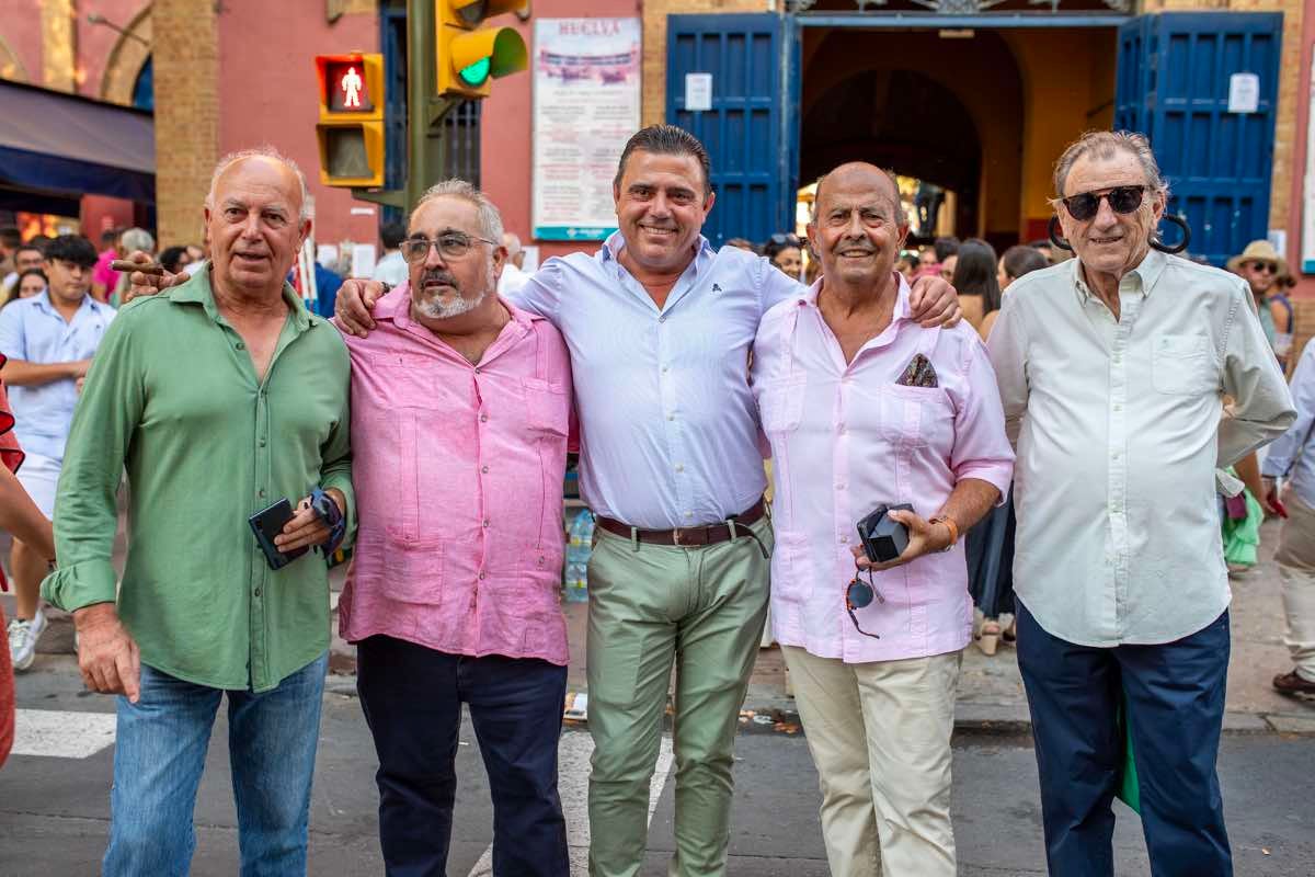 En el grupo, Javier García Baquero, Alfredo Fernández, Antonio Contreras y Toni Garzón