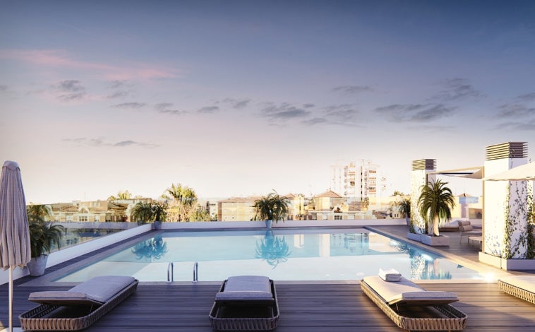 Imagen principal - En venta las últimas viviendas del edificio Novo Florida en la avenida Andalucía, con piscina en cubierta y gimnasio