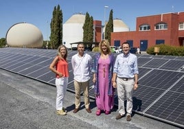 Aguas de Huelva instala placas fotovoltaicas en sus instalaciones para avanzar en el autoconsumo energético