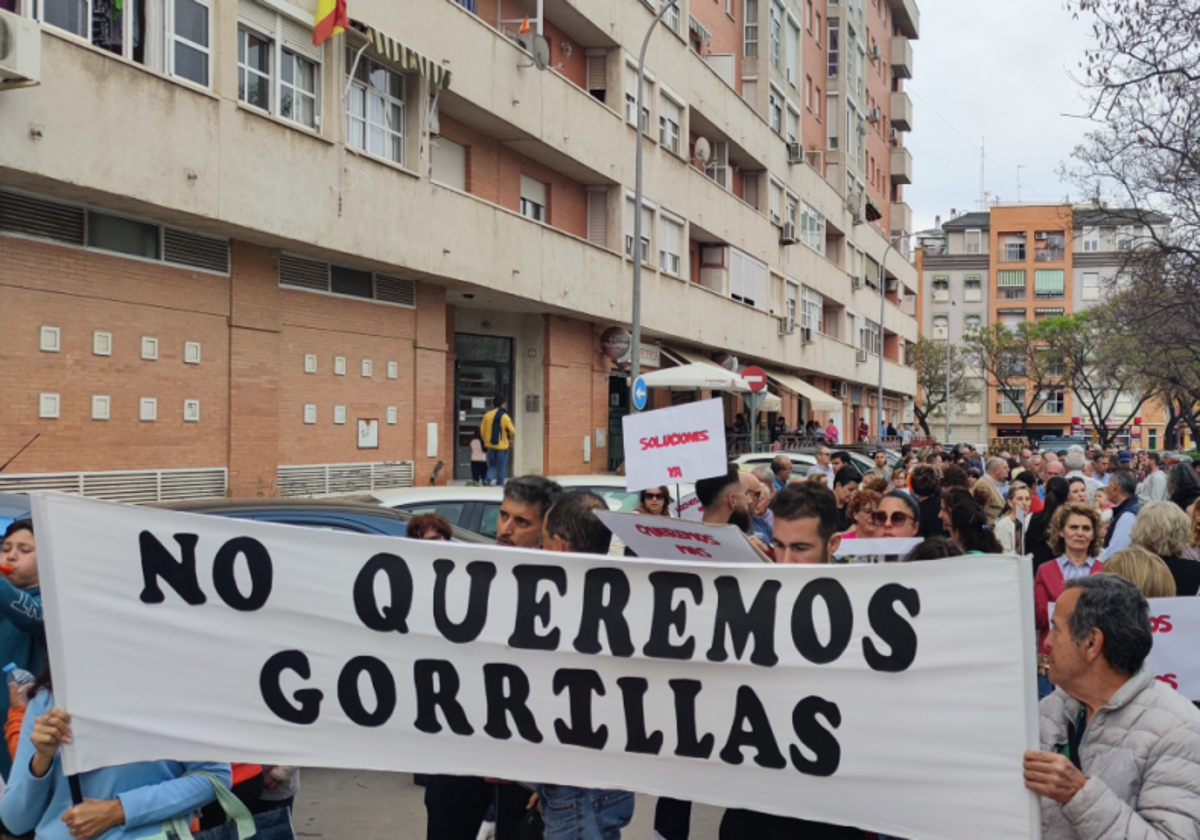 Manifestación celebrada en abril de este año contra los gorrillas