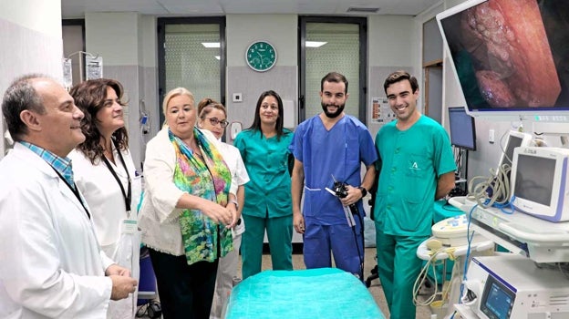 Un momento de la visita