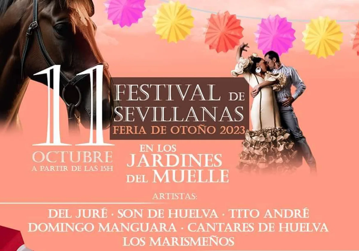 Cartel del Festival de Sevillanas que se celebra este miércoles