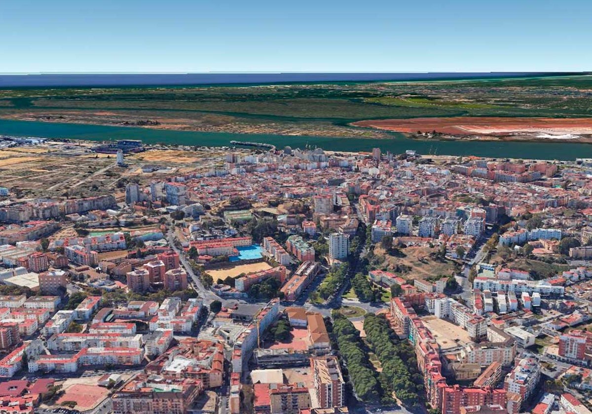 Panorámica aérea de la capital