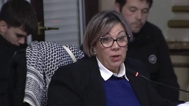 Mónica Rossi, portavoz de Por Andalucía, en el pleno