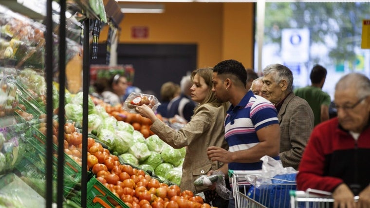 Imagen de archivo del interior de un Mercadona