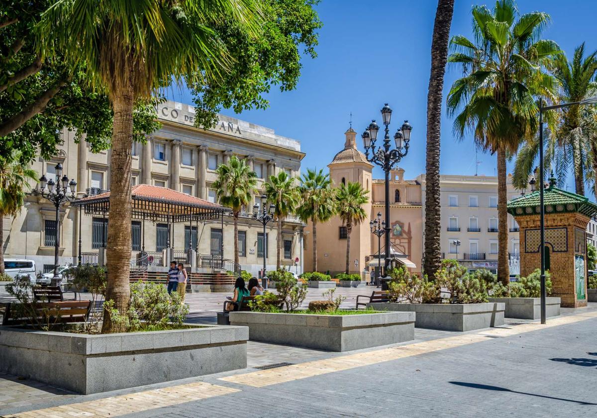 Plaza de las Monjas, en Huelva