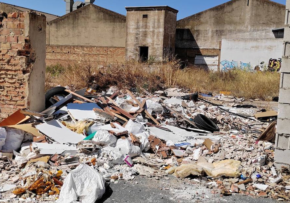 Estado que presenta una zona del Polígono Naviluz, en Huelva capital
