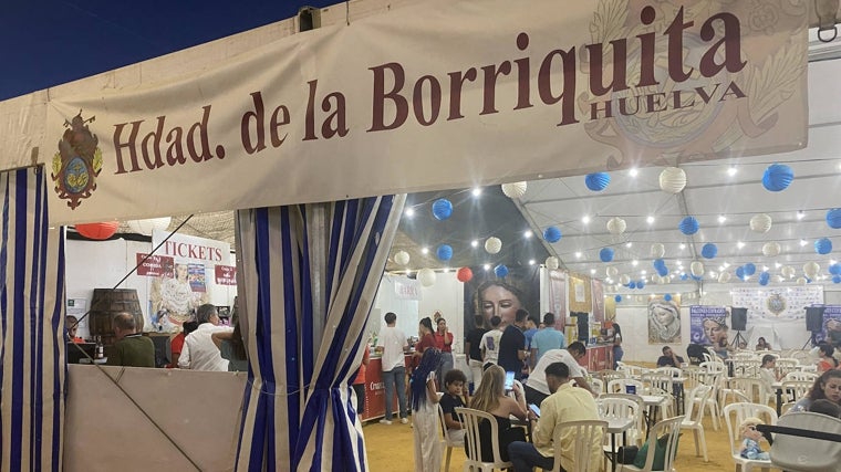 La caseta de la Hermandad de la Borriquita