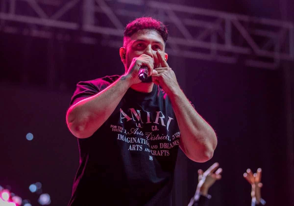 Omar Montes, el pasado viernes, durante su concierto de Colombinas