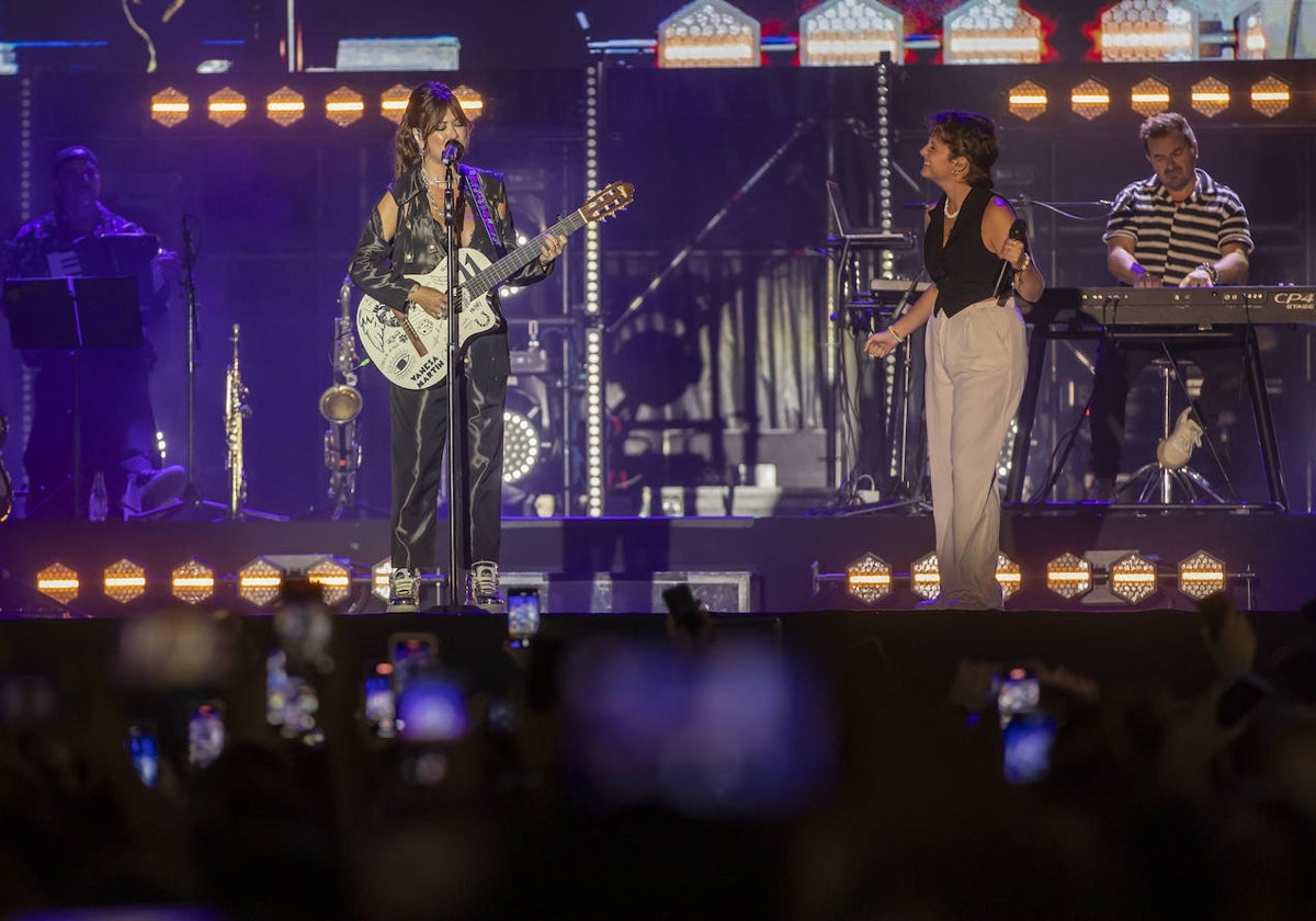 Vanesa Martín durante su concierto estas pasadas Colombinas en Huelva