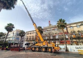 Finaliza el traslado de los restos arqueológicos del antiguo edificio de Hacienda