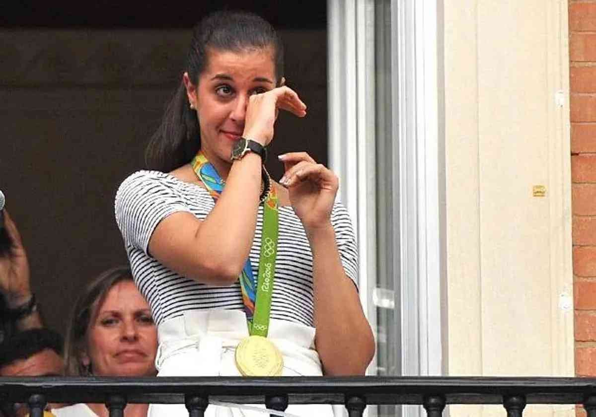 La onubense, en 2016, al ser recibida en el Ayuntamiento tras ganar el oro olímpico en los Juegos de Río de Janeiro (Brasil)