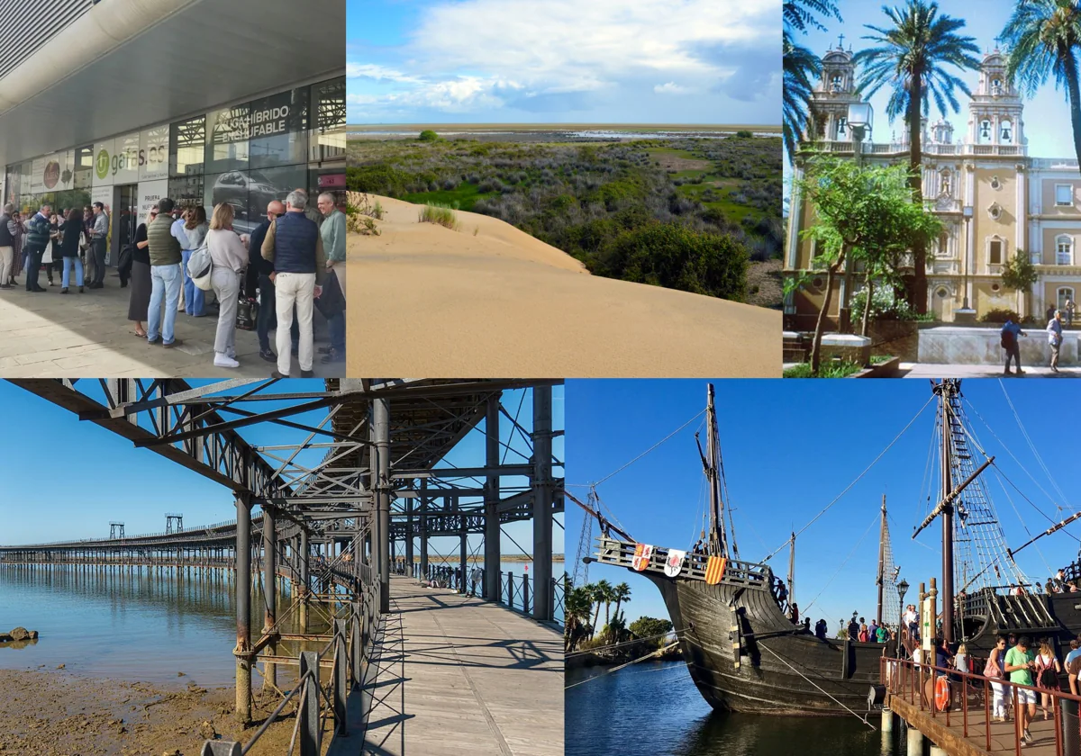 Resumen en imágenes de los cinco planes imprescindibles si visitas Huelva