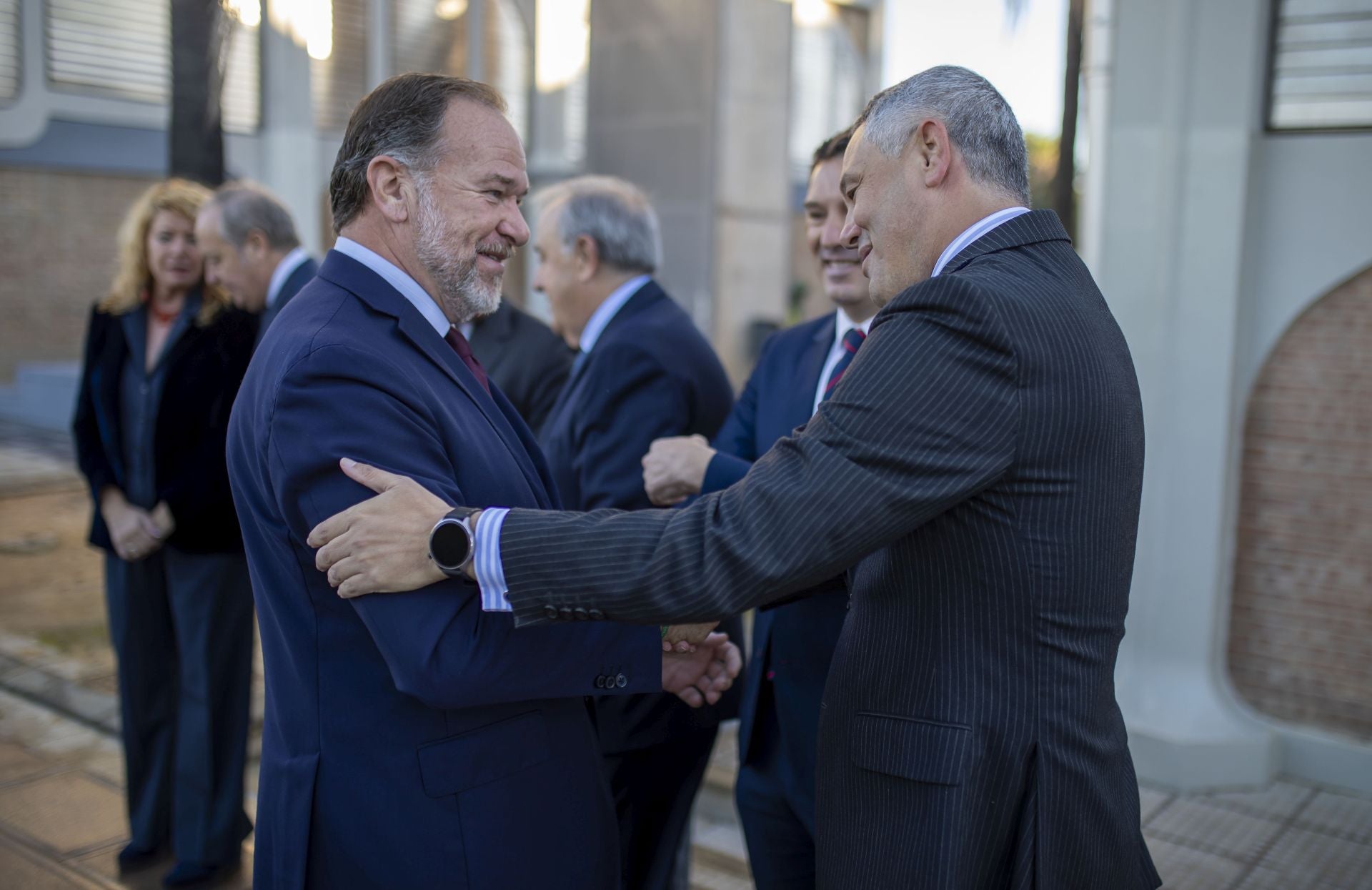 José Luis García-Palacios, presidente de la FOE, con Alberto Santana y Alberto García Reyes