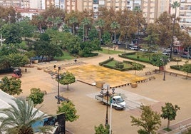 Arranca el montaje de la tradicional pista de patinaje sobre hielo de Isla Chica