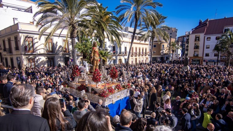 El patrón de Huelva, en la plaza San Pedro