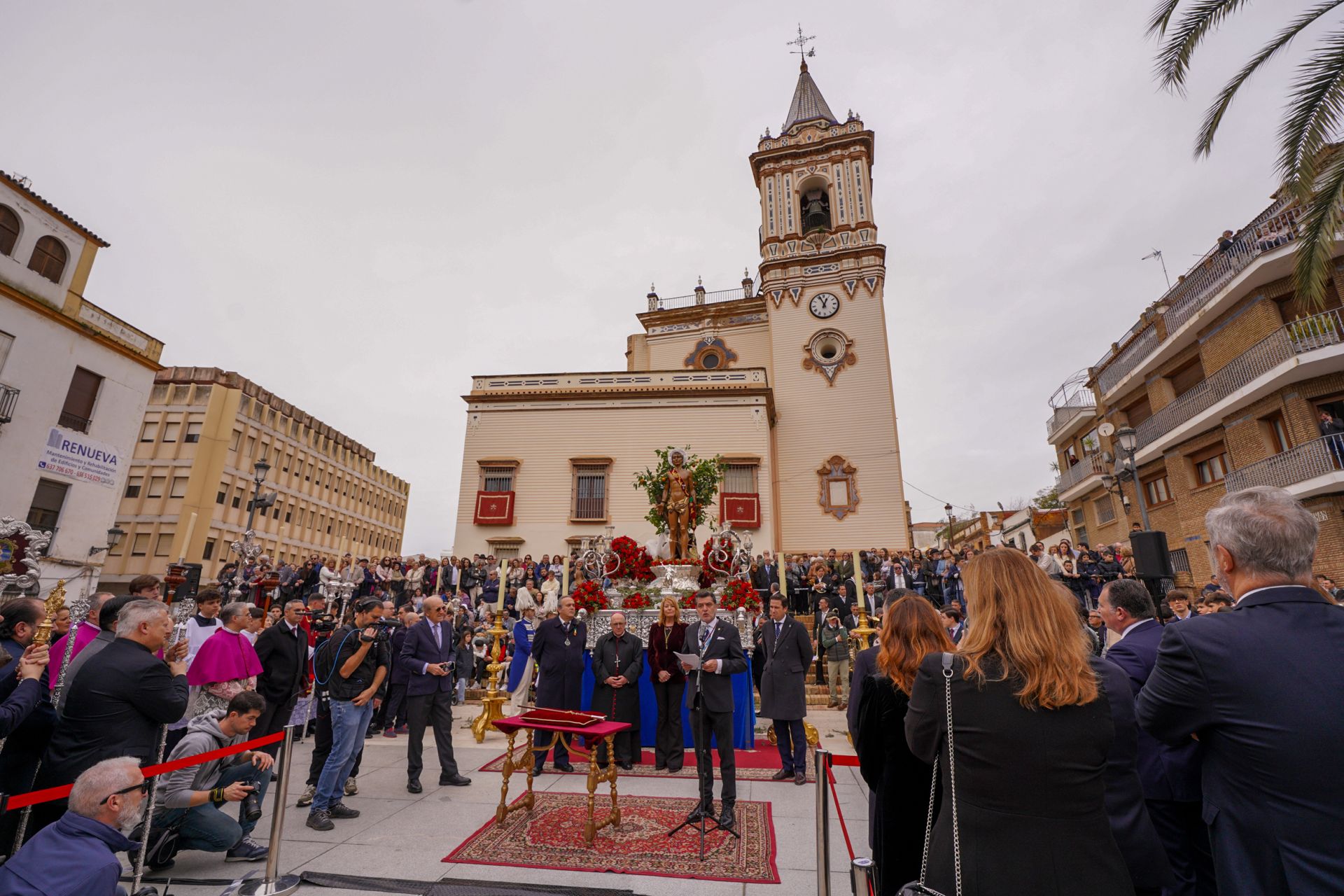 La procesión de San Sebastián por Huelva, en imágenes