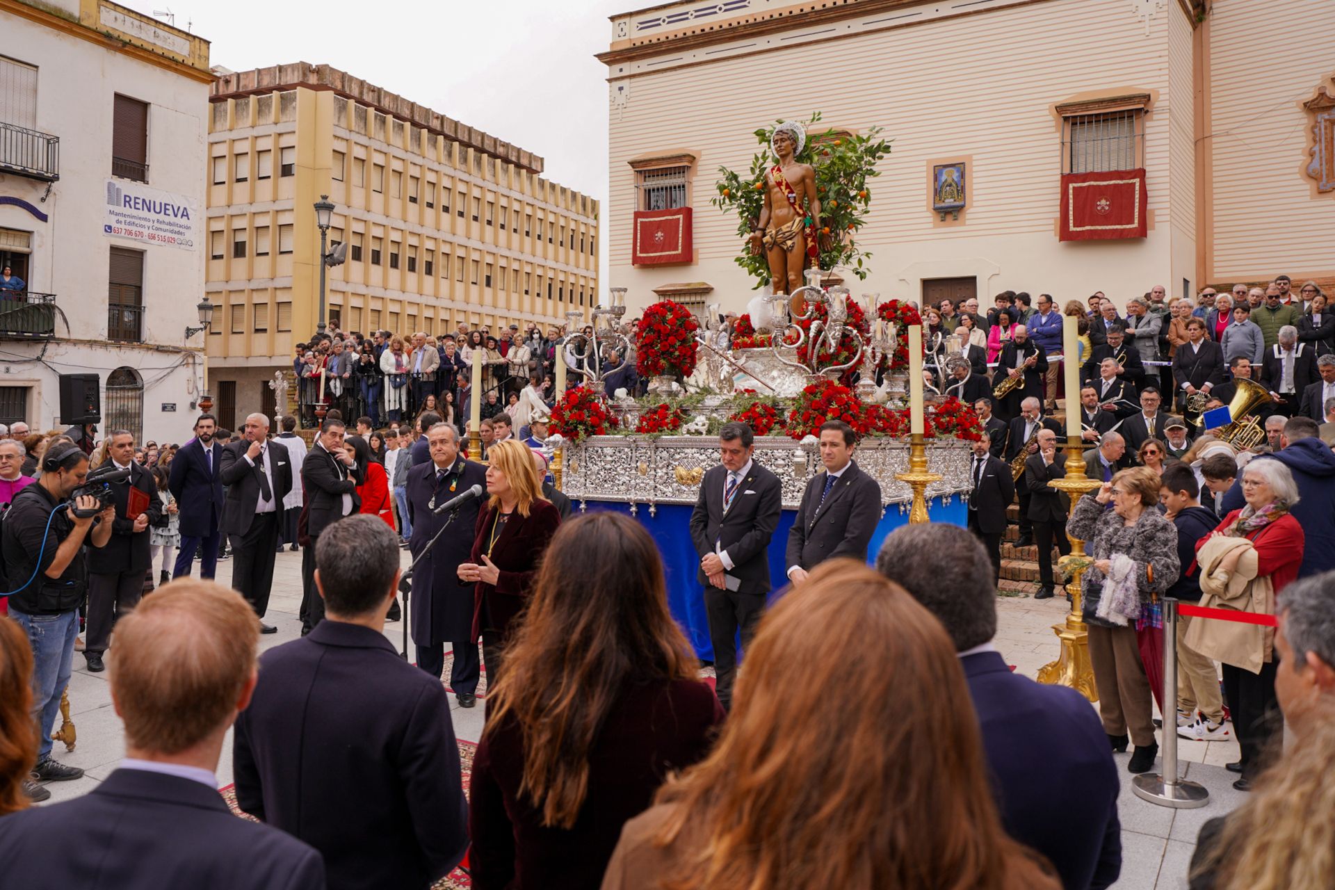 La procesión de San Sebastián por Huelva, en imágenes