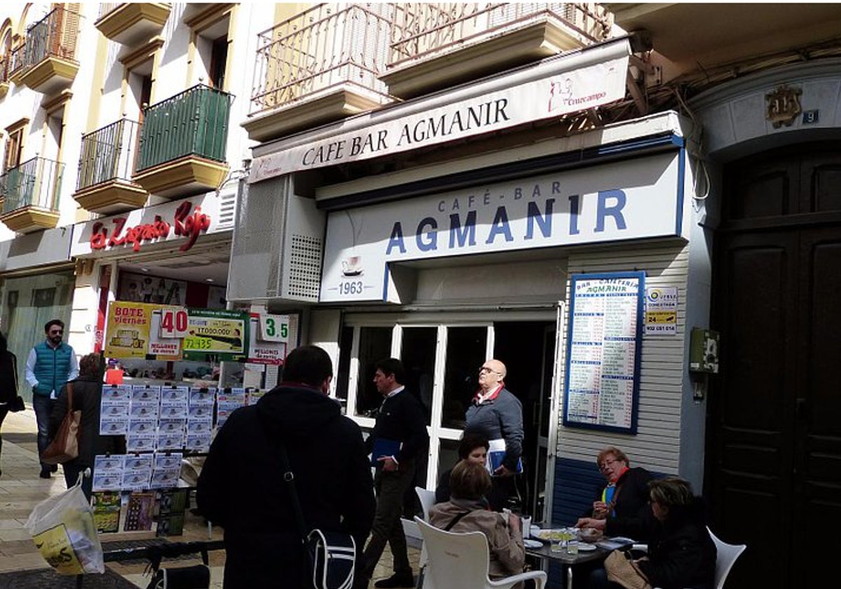 Fachada del conocido bar de Huelva, situado en la calle Berdigón