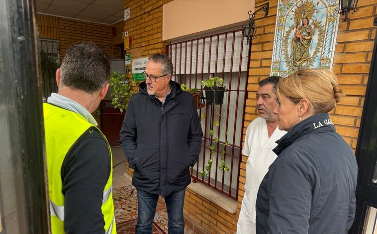 Imagen principal - Borrasca Jana en Huelva: La caída de dos árboles de gran porte y acumulaciones leves de agua, incidencias en la capital