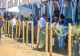 Algunas de las casetas de la pasada edición de la Feria de Otoño y del Caballo en Huelva