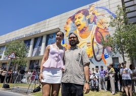 El mural de Carolina Marín, en imágenes