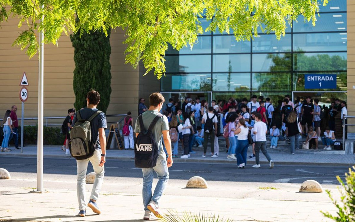 Alumnos durante la Selectividad del año pasado