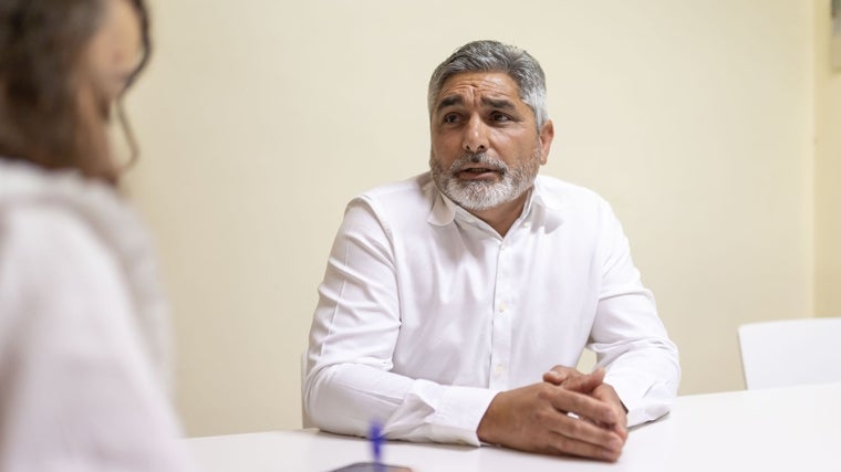 Juan José Cortés, en un momento de su entrevista con Huelva24