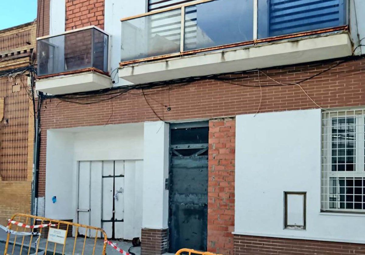 El inmueble tras el desalojo policial