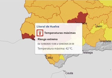El calor llega a su pico extremo hoy en Huelva con aviso rojo a partir de la una