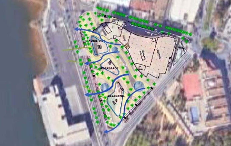 La propuesta asegura que reducirá notablemente el apantallamiento que produce el actual edificio entre la ciudad y la ría