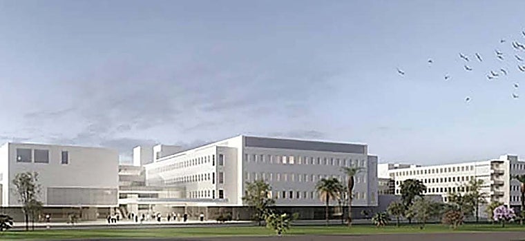 Recreación del futuro edificio del Materno Infantil de Huelva