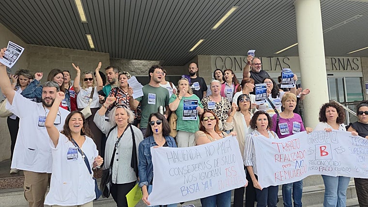 Un momento de la protesta