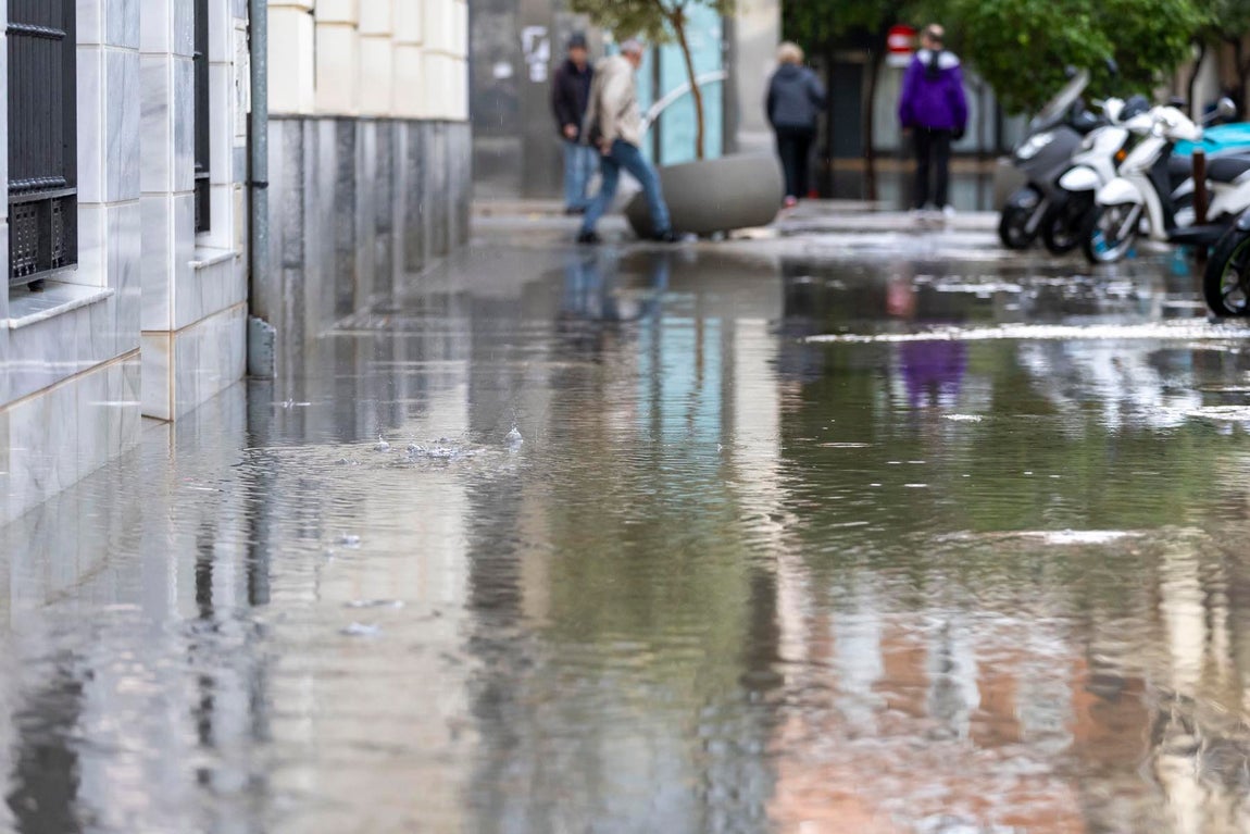 Las inundaciones de la borrasca Claudia en Huelva capital, en imágenes
