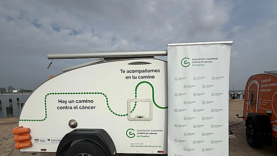 La AECC en Huelva inicia  por la provincia una campaña en caravana para concienciar sobre la prevención del cáncer de piel