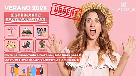 Madre Coraje busca voluntarios para sus Tiendas Solidarias en temporada estival