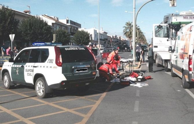 Herido grave un hombre tras ser atropellado en Lepe