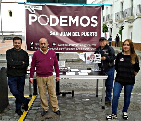 El círculo de Podemos de San Juan del Puerto presenta sus iniciativas a los vecinos