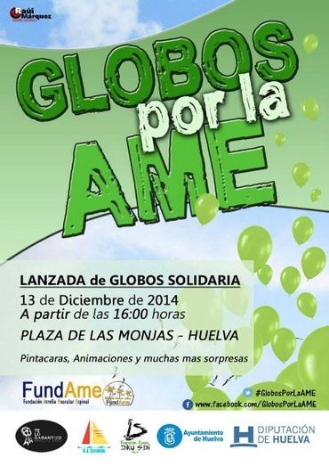 La plaza de las Monjas acogerá este sábado una lanzada de globos por la Atrofia Muscular Espinal