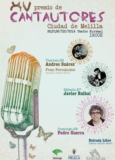 Tres creadores onubenses participan en el XV Concurso de Cantautores Ciudad de Melilla
