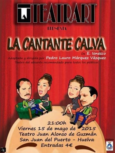 El grupo sanjuanero Teatrart lleva a escena este viernes ‘La cantante calva’ de Ionesco