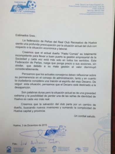 El presidente de las peñas debuta tildando a Pablo Comas de 'incompetente' y solicitando 'que ponga precio a sus acciones'