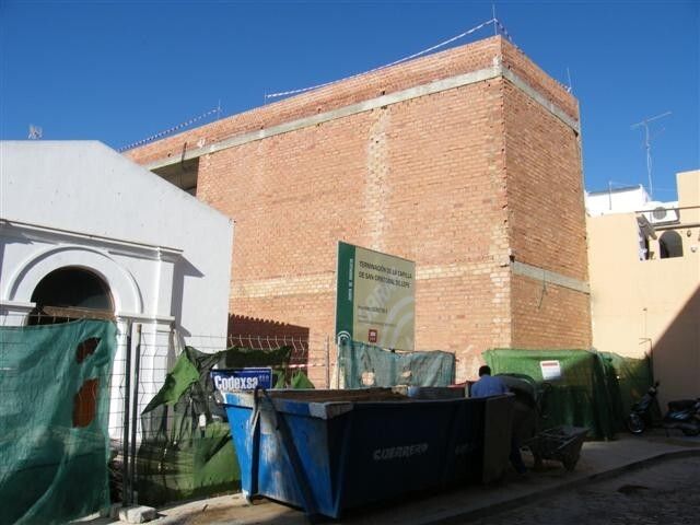 Visita a las obras del centro cultural y de exposiciones anexo a la capilla San Cristóbal de Lepe
