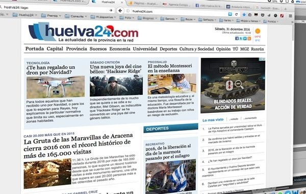 Huelva24.com vuelve a cerrar el año como el medio preferido por los onubenses