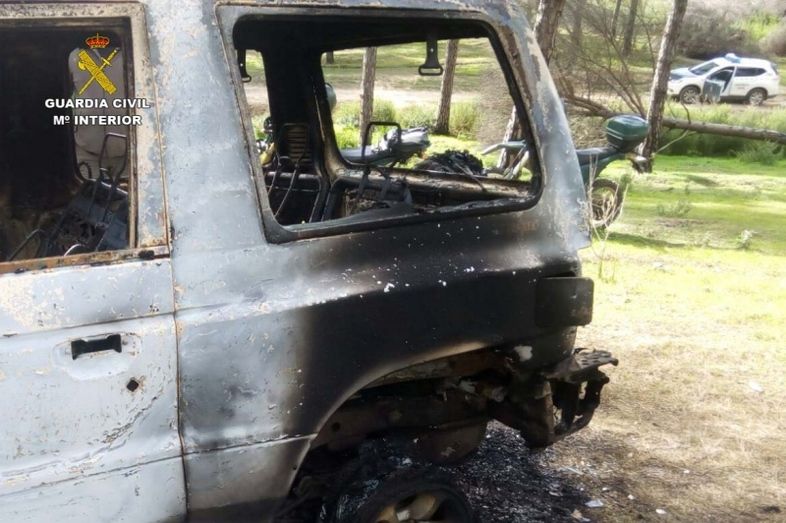 Arrestan a cuatro personas relacionadas con el robo de un vehículo al que prendieron fuego en Aljaraque